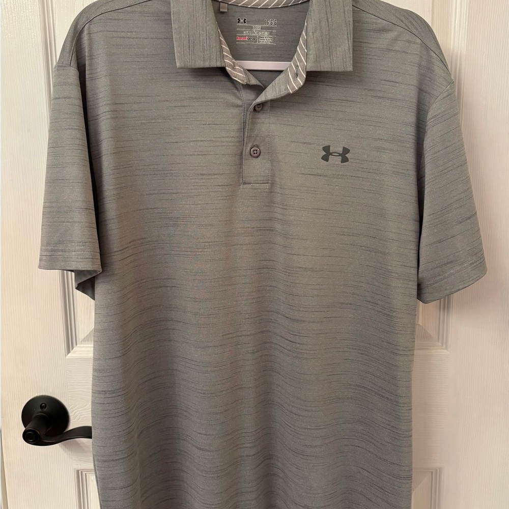 Under Armour Heathered Gray Men’s Short-Sleeve Polo